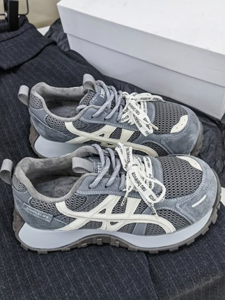 1303真皮厚底德训鞋女加绒冬款新款爆款鞋子女鞋老爹鞋阿甘鞋