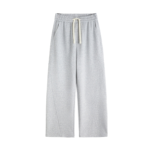 宽松垂感弹力运动户外百搭通勤长裤 直筒休闲裤 简约风格