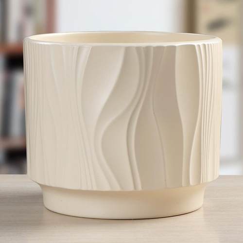花盆陶瓷纯白色简约欧式