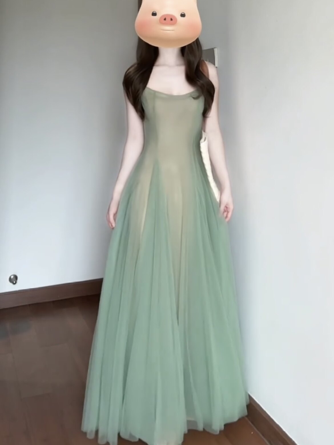tina fairy法式绝美吊带连衣裙女夏季温柔风网纱仙女裙气质长裙女