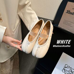 平底TPR(牛筋）胶粘工艺头层猪皮18-40岁浅口单鞋