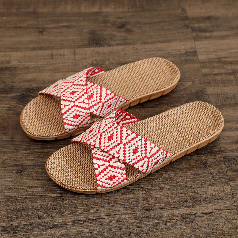 夏季日式情侣居家亚麻拖鞋室内软底舒适吸汗抑菌家用防滑凉拖鞋女,居家布艺,居家凉拖/凉鞋,淘宝优惠券,粉丝福利购,淘宝优惠卷