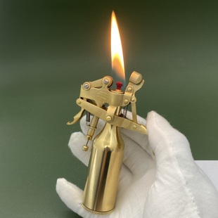 国会大厦自动机械手工台式黄铜煤油打火机超长待机复古个性礼物男