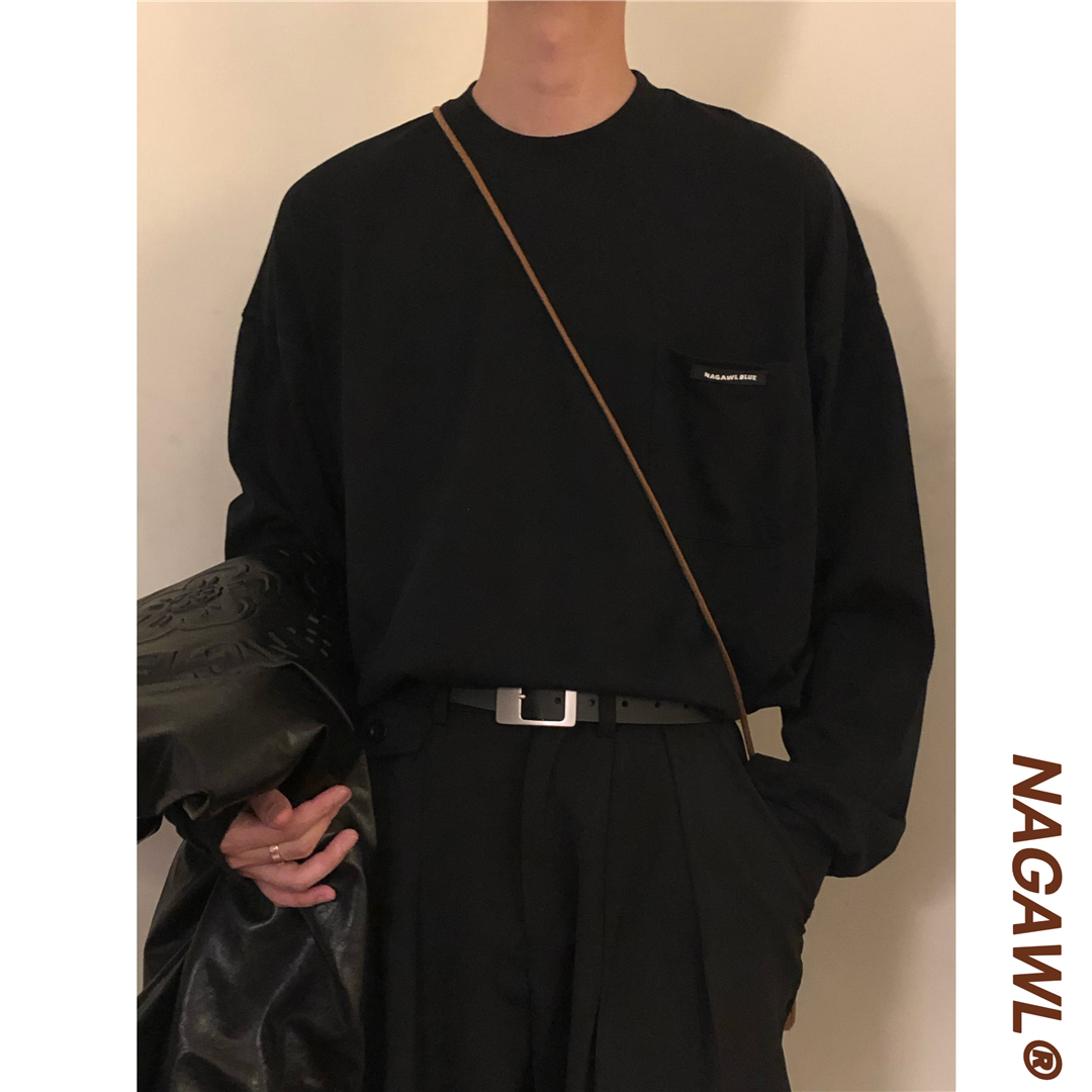 nagawl长袖日系简约T恤