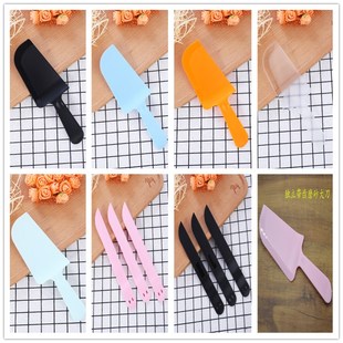 一次性托刀蛋糕刀叉生日磨砂加厚切刀锯齿铲刀散装 100个 独立包装