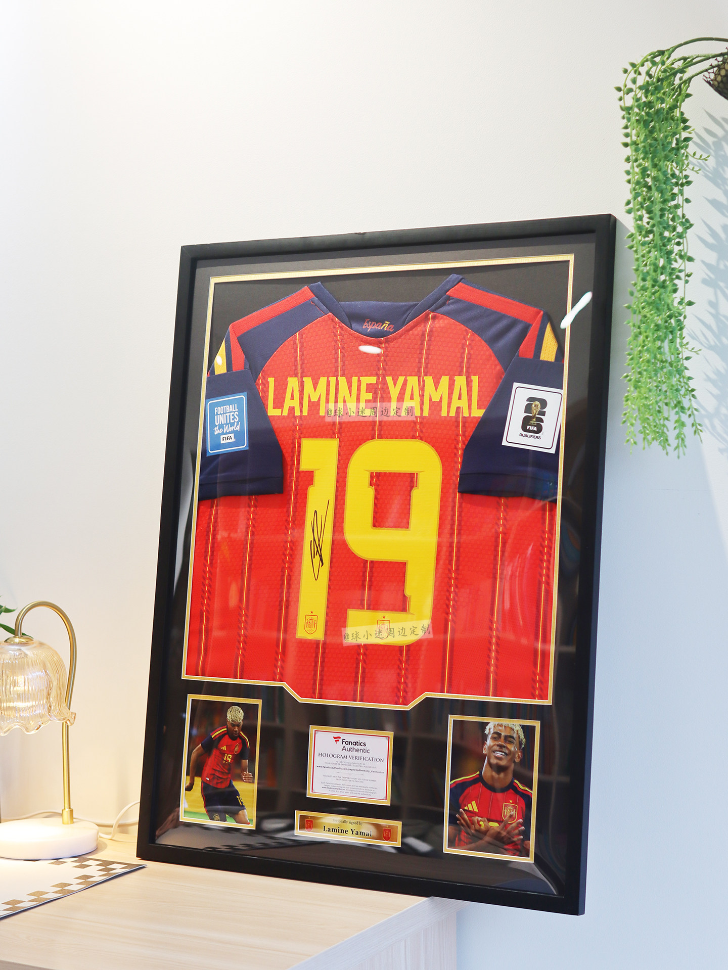 thumbnail for [Includes jersey] 2026 Spain World Cup jersey, Yamal autographed framed merchandise, men's gift