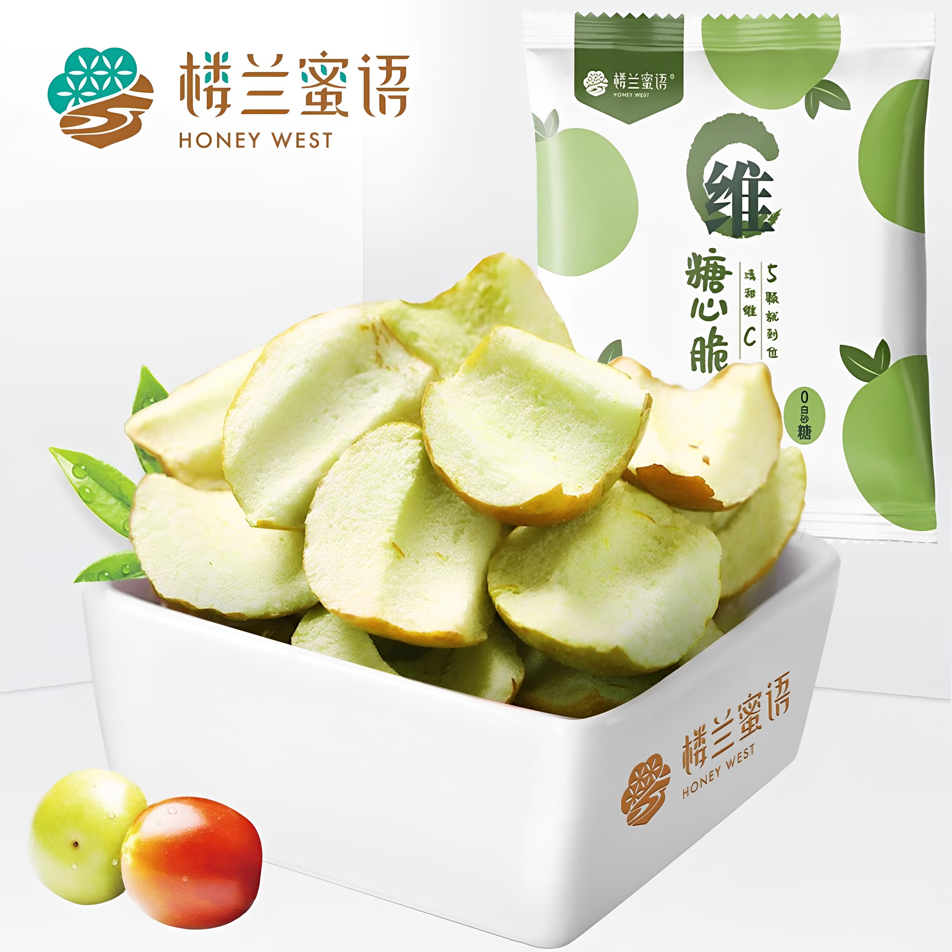 休闲零食维C干果楼兰蜜语冻干绿甜冬枣脆片15g独立袋脆枣无添加