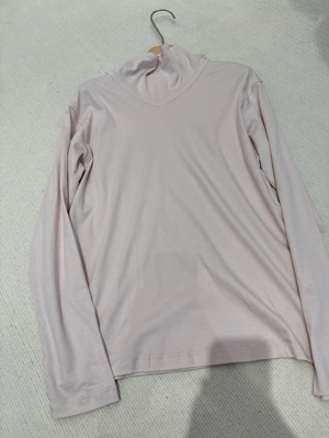 首尔JXZ皮粉色领口系带上衣