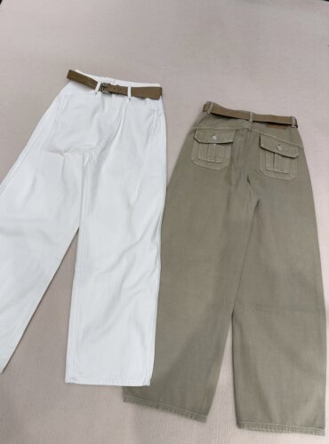 YKS 2026立体口袋高腰直筒弯刀牛仔裤