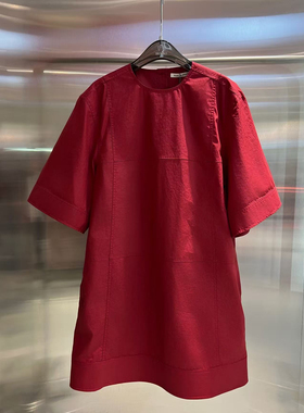 深圳南油本奥Benao宽松短袖连衣裙高级感纯色简约裙子