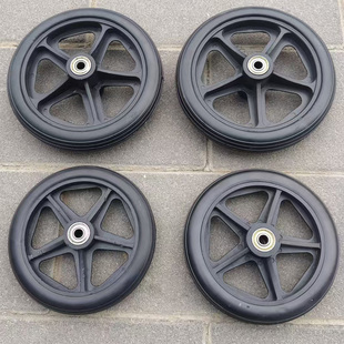 老年购物助行代步手推车轮子轮椅配件6寸7寸前轮带轴承轱辘万向轮