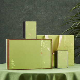 2025春茶绿茶包装盒空礼盒明前龙井日照绿茶毛尖碧螺春礼盒装空盒