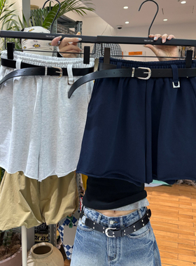 TRUST ME 高腰纯色宽松阔腿卫裤五分裤中裤14511