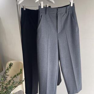 百搭九分裤 裤 6731 高腰纯色直筒显瘦西装 WUZHI