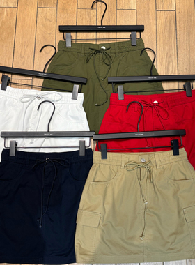 TRUST ME 抽绳松紧腰口袋防走光内衬半身裙A字短裙14572