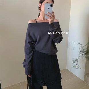 毛衣打底衫 KISS 针织衫 一字领显瘦长袖 65001 SISTER