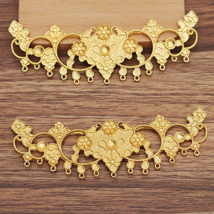 发冠头冠前片后缀装饰蝴蝶吊片浪花图腾树藤莲花大花冠璎珞大花片