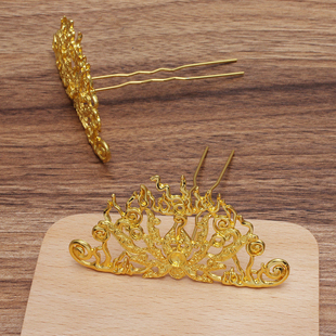 合金保色发冠主体 古风汉服明制宋制发冠发簪发钗diy配件材料