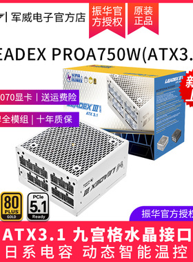 振华LEADEX PROA750W电脑台式机主机机箱电源金牌atx3.1白色电源