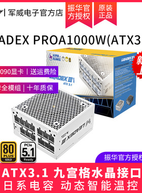 振华LEADEX PROA1000W电脑台式机主机机箱电源金牌全模atx3.1白色
