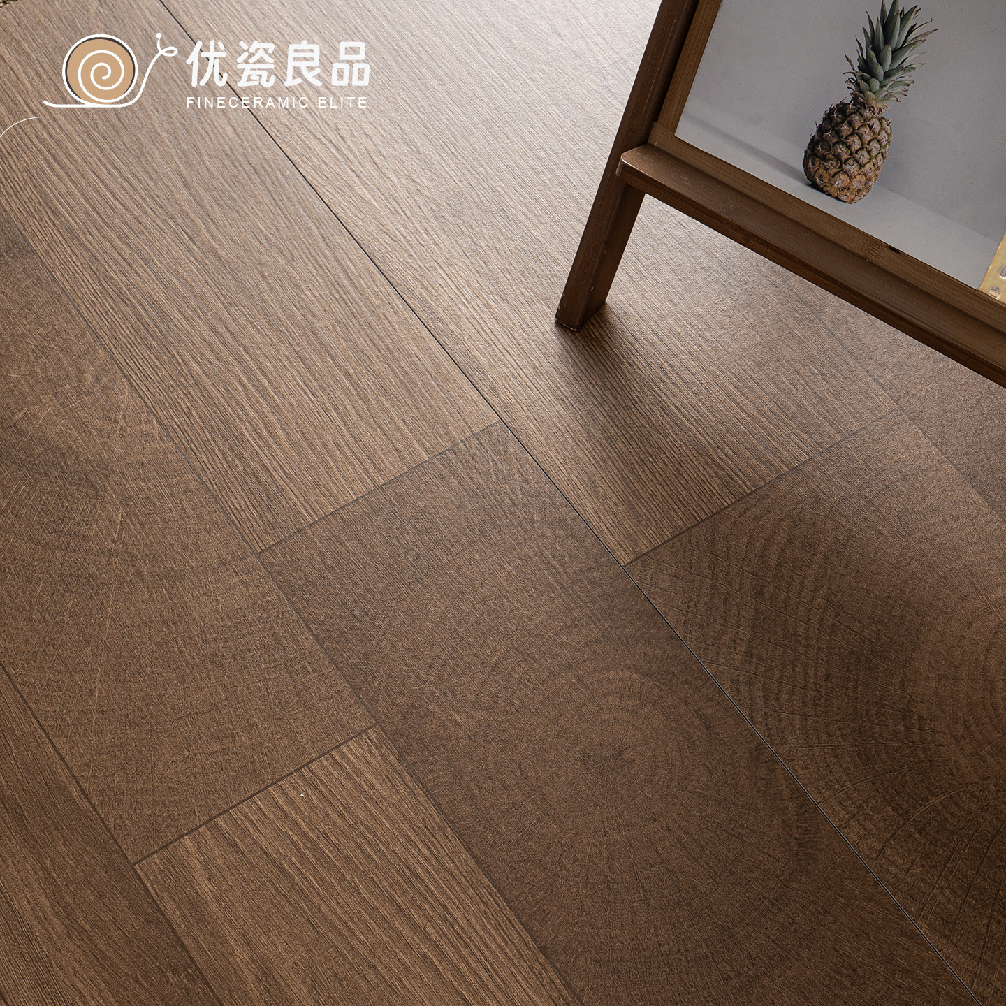 原木风客餐厅卧室哑光木纹瓷砖阳台仿实木年轮拼花地板砖600x1200