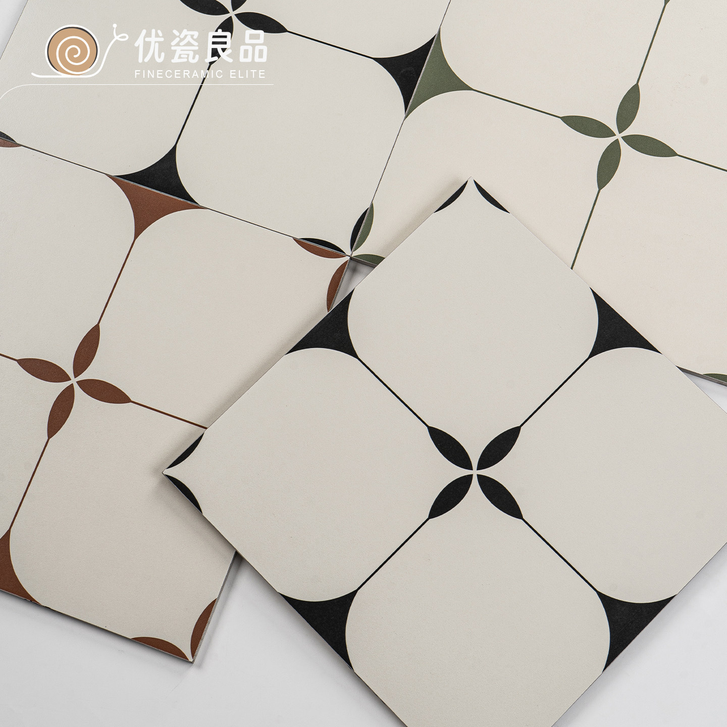 法式卫生间瓷砖300x300四叶草花砖 复古厨房阳台地砖民宿浴室墙砖