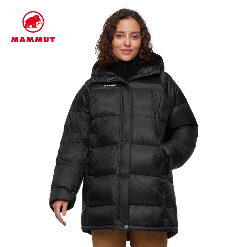 MAMMUT猛犸象Glacier女士户外冬季保暖连帽中长款羽绒派克外套