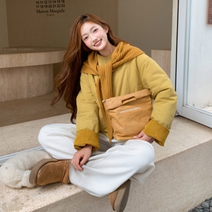 2025新款棉服女短款小个子带披肩加厚保暖棉服外套图片