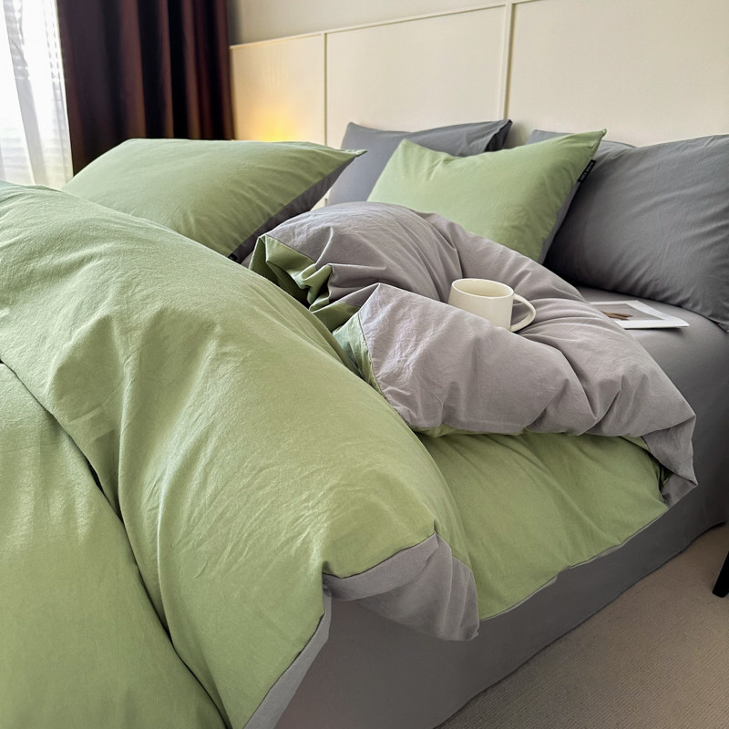 英国尺寸double四件套被套床单床笠款美国Twin澳洲single全棉纯色