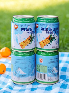 雪域方品 四川特产四姑娘山牌VC沙棘饮料食品246ml拉罐24听罐装
