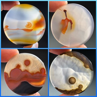 天然玛瑙海洋玉髓巴玉奇石象形图案人物花草巴西图案图腾石牌011