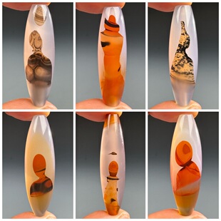 天然玛瑙原石打磨天珠勒子吊坠象形人物图案风景眼睛石珠子 008