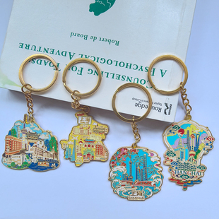 上海东方明珠塔钥匙扣外滩景点钥匙圈包挂件文创旅游纪念品小礼物