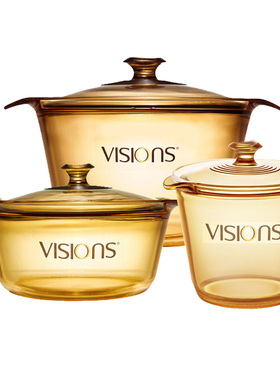 美国康宁养生锅1.6L/2.8L/3.8LFlair/5.5L系列 玻璃锅 隔水炖锅