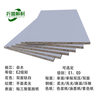 9mm白色颗粒刨花板家具背板装修环保板免漆衣柜三聚氰胺贴面板材