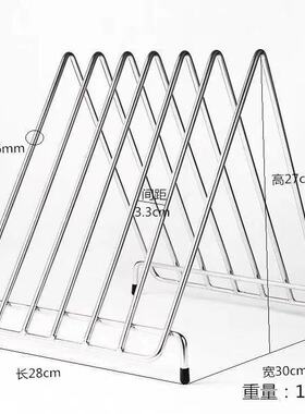 加粗不锈钢砧板架六格多功能菜板架厨房酒店餐厅加厚置物架刀版架