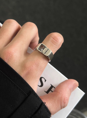 好运字母戒指时尚食指戒高级感