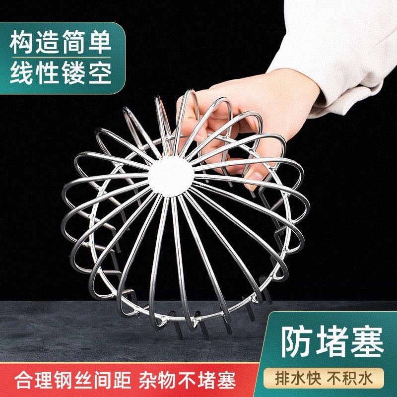 不锈钢天台地漏过滤网110pvc排水管50阳台楼顶天沟树叶304防堵罩