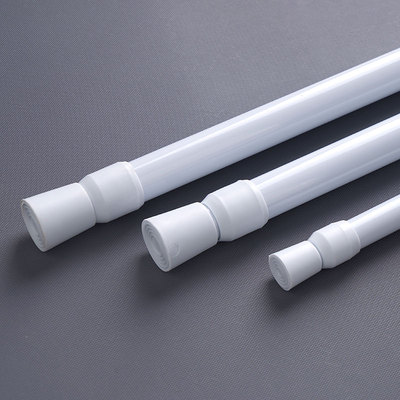 新款免打孔门帘伸缩杆加粗窗帘杆卧室挂帘浴帘杆衣橱挂衣杆可伸缩