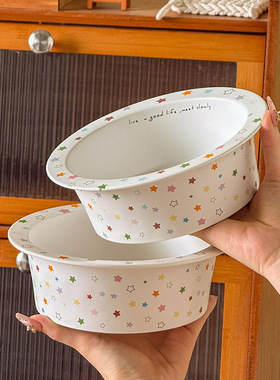 星语星愿可爱泡面碗高颜值酸奶螺蛳粉汤碗水果沙拉碗陶瓷ins餐具