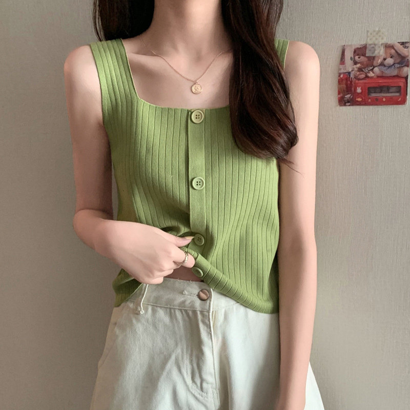 针织吊带背心女春夏ins潮学生显瘦外穿方领内搭打底衫无袖上衣,女装/女士精品,抹胸,淘宝优惠券,粉丝福利购,淘宝优惠卷