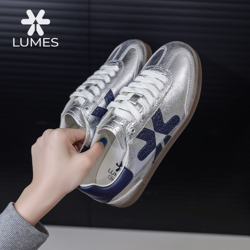 LUMES新款复古德训鞋女透气