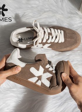 LUMES&YHGM美式复古平底德训鞋女2026年春季新款情侣休闲运动鞋子