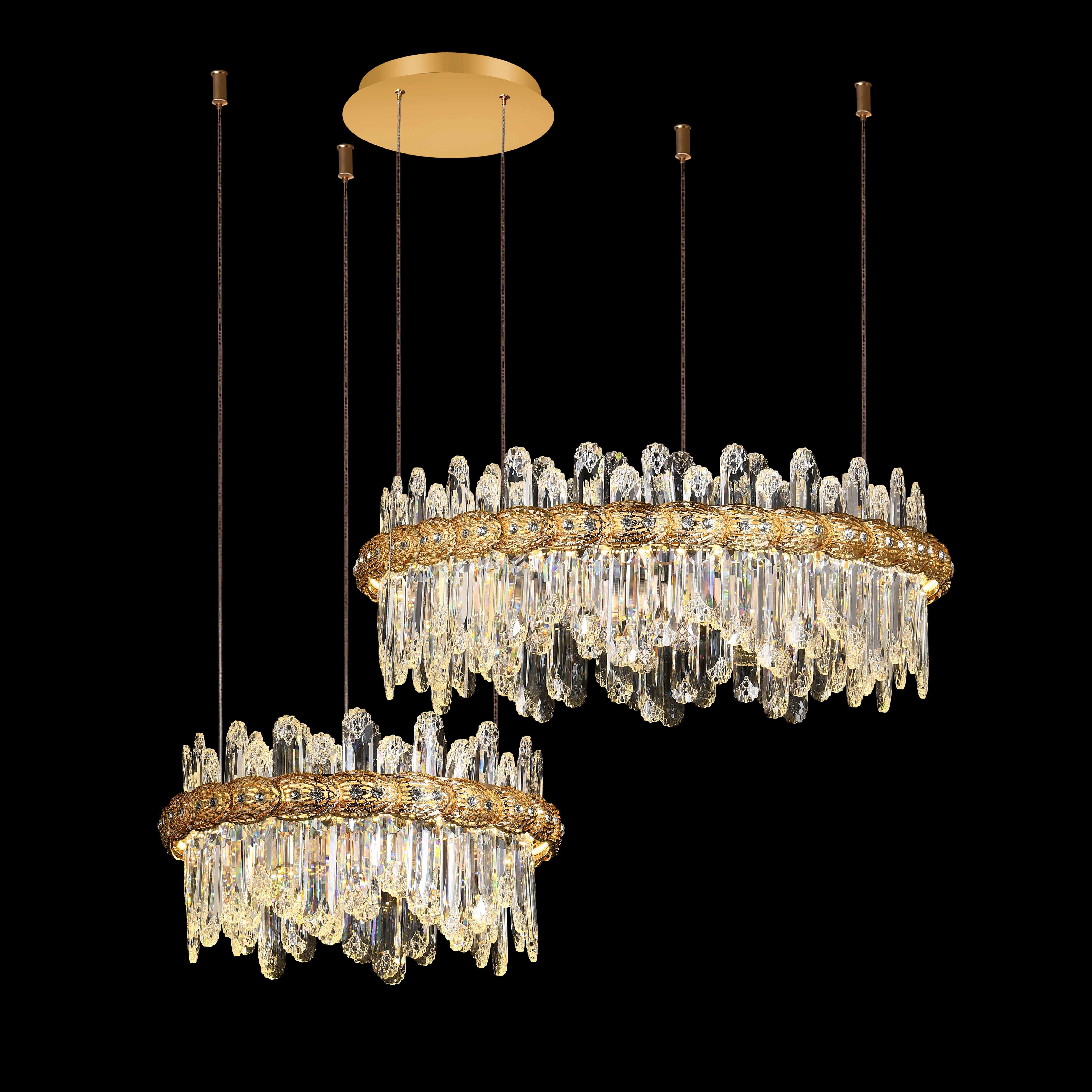 2025新款轻奢水晶客厅餐厅吊灯