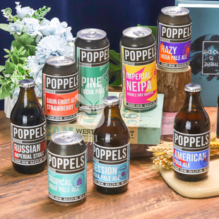 瑞典进口精酿啤酒 波普尔斯帝国双倍干投浑浊IPA帝国世涛黑啤