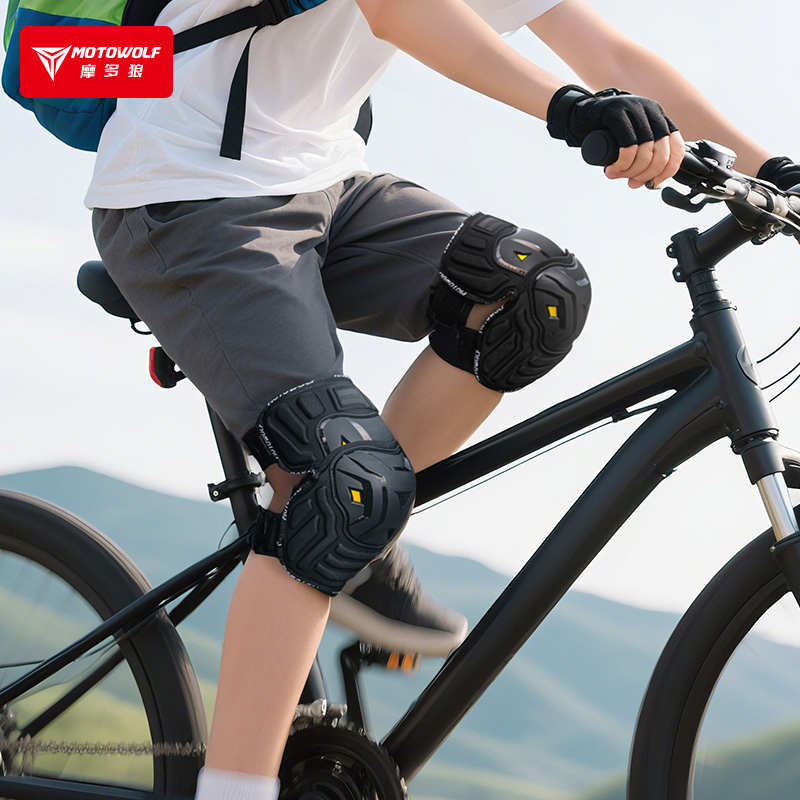 摩多狼儿童自行车护膝专业防护