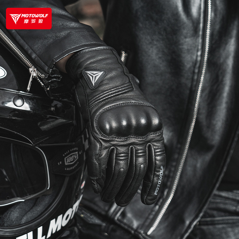摩多狼摩托车复古手套