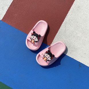 2025新款哪吒男女宝宝防滑拖鞋卡通儿童室内外沙滩一字凉拖鞋夏季