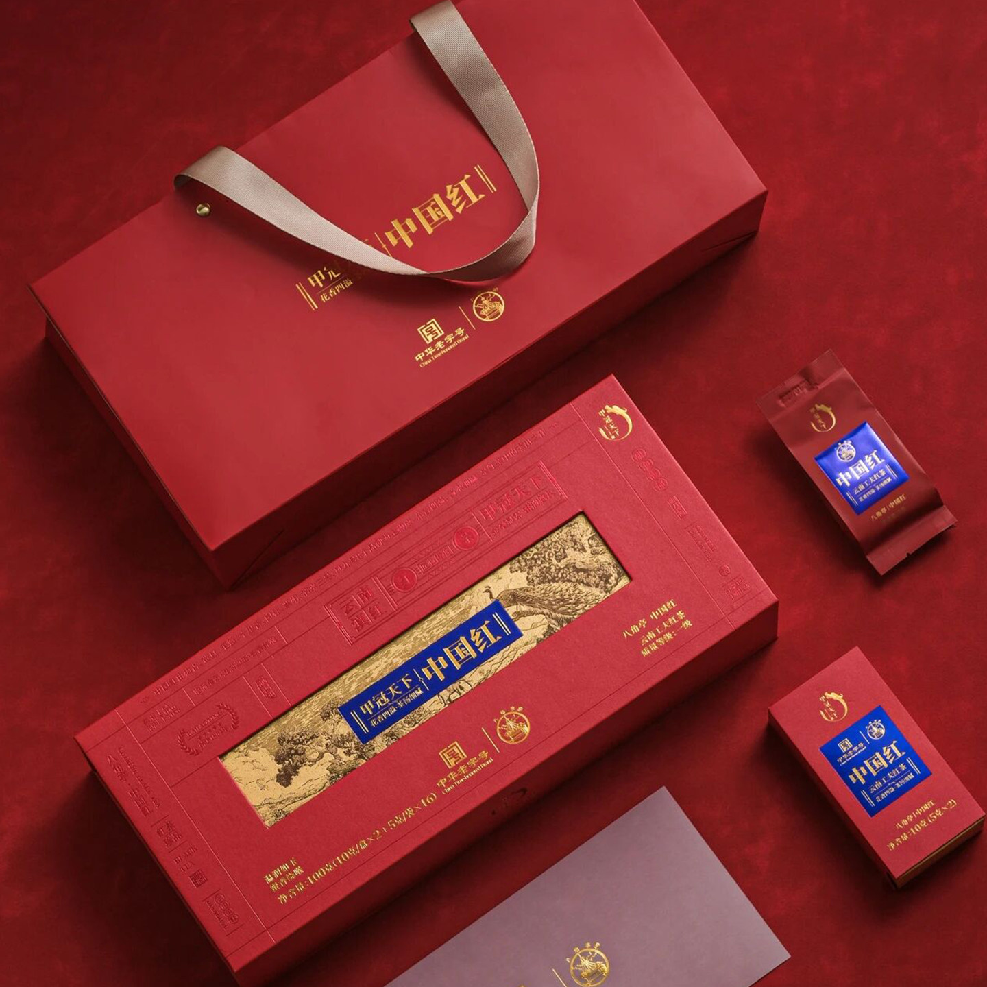 八角亭甲冠天下&middot;中国红礼盒100g云南滇红茶凤庆高香古树茶