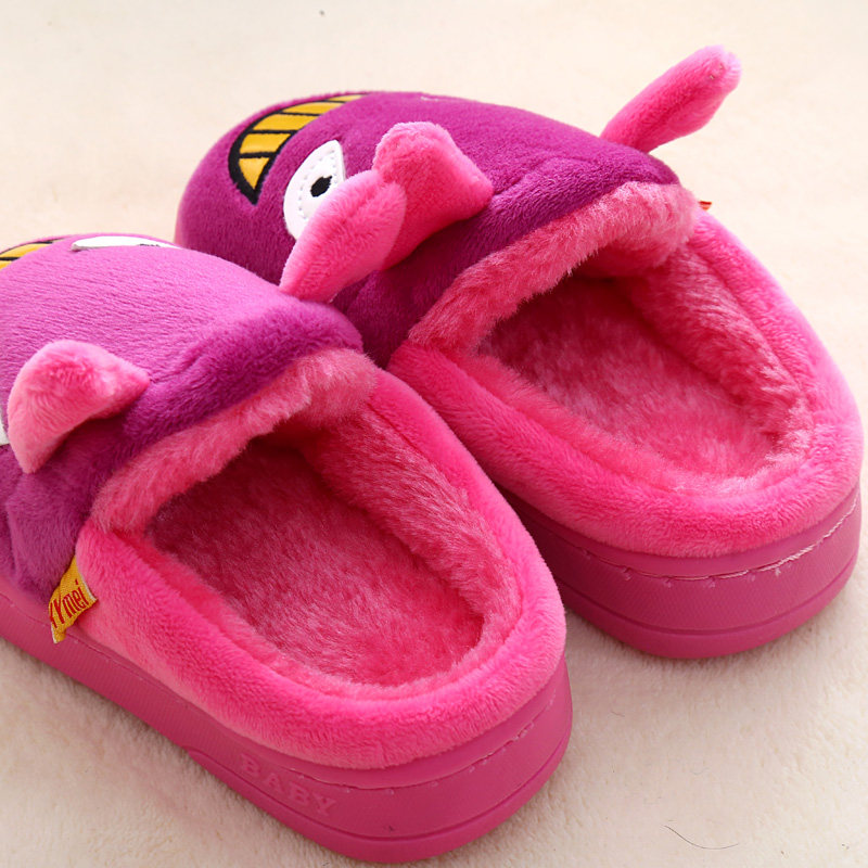 Pantoufles enfants en suède pour hiver - semelle plastique - Ref 1015651 Image 4